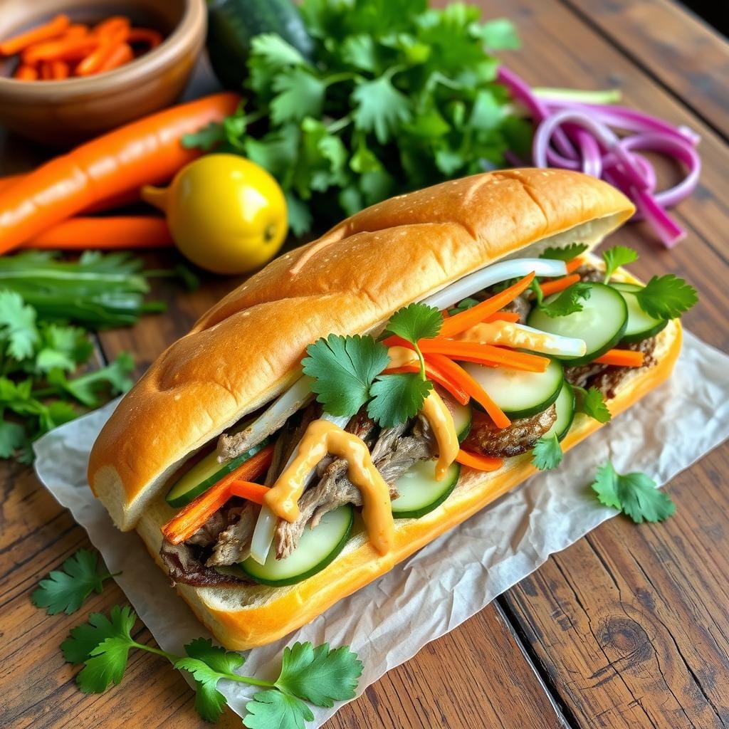 Authentic Vietnamese Banh Mi Sandwich Authentic Vietnamese Banh Mi Sandwich