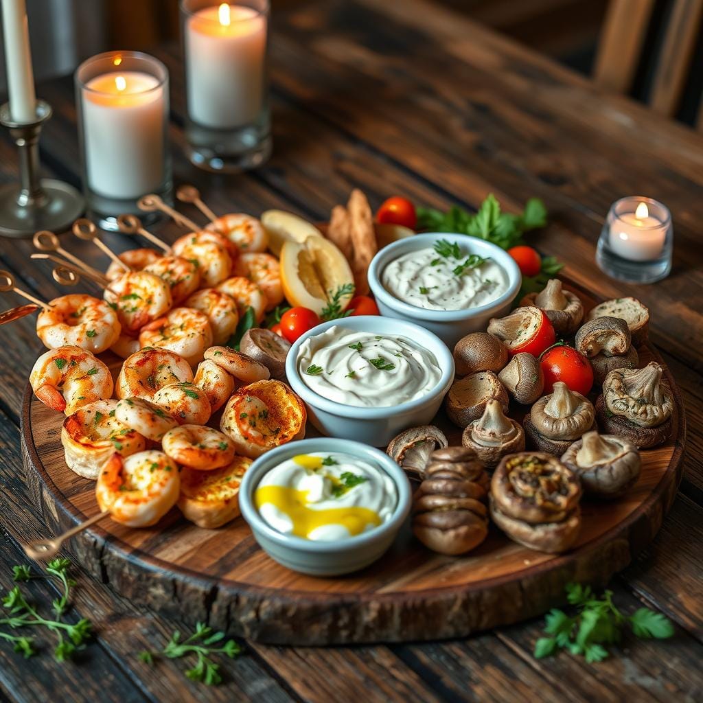 Garlic Appetizers Platter Garlic Appetizers Platter