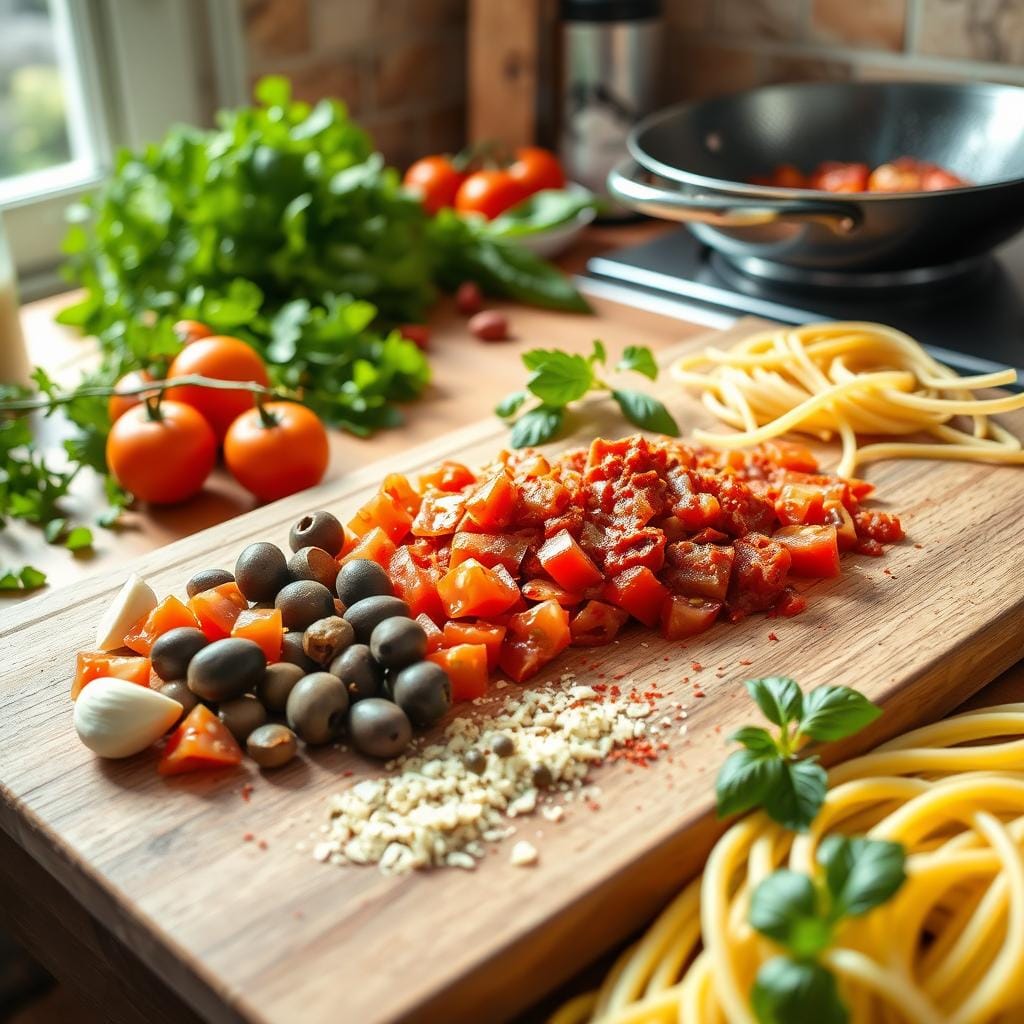 Putanesca Sauce Preparation