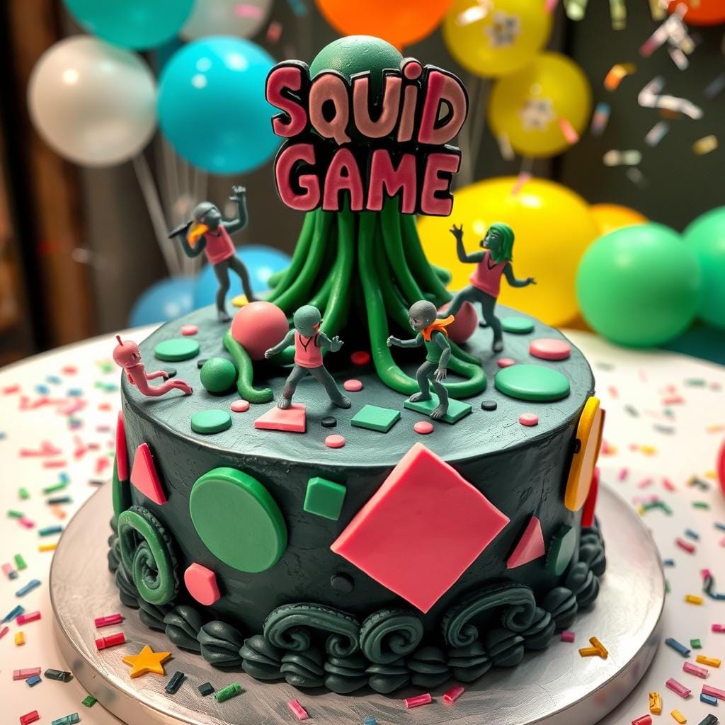 Squid Game Themed Party Cake Squid Game Themed Party Cake