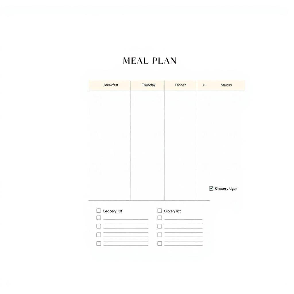 meal plan templates meal plan templates