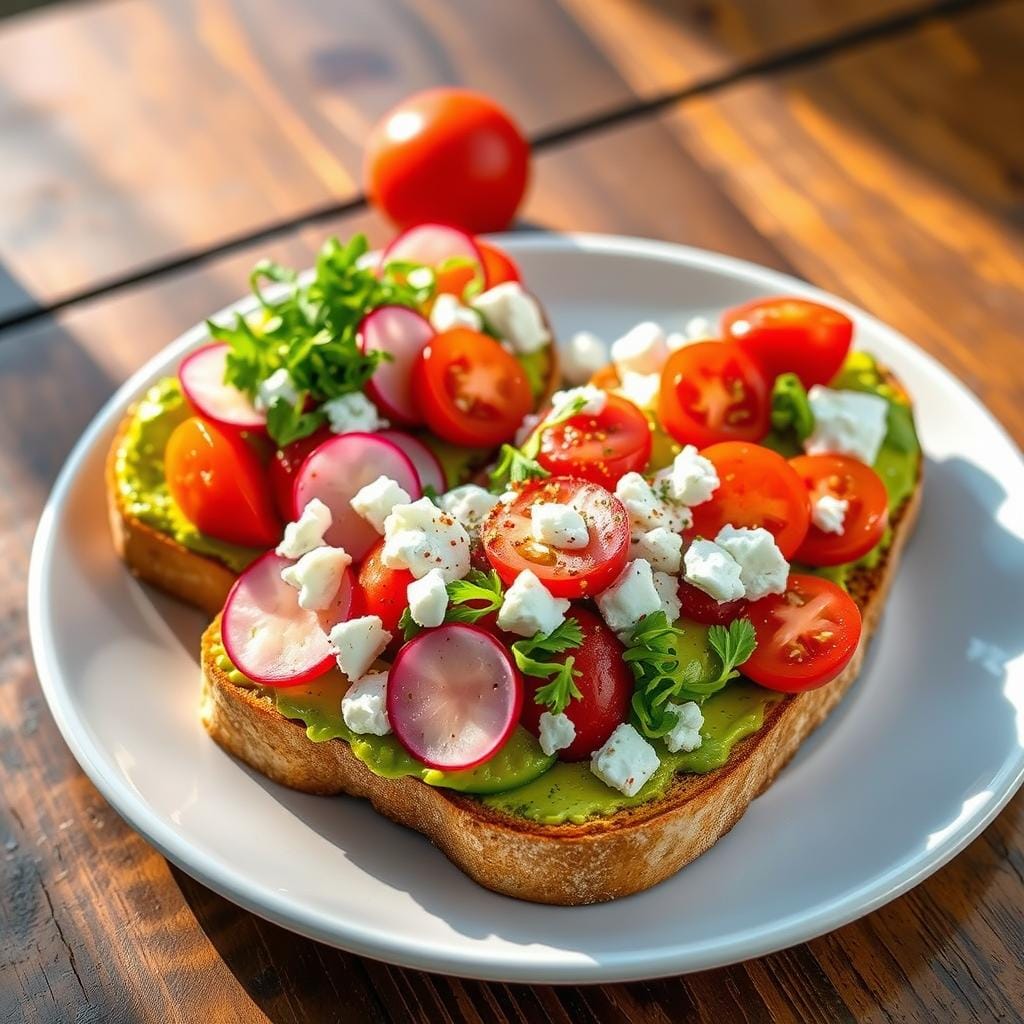 Avocado Toast with Variety of Toppings