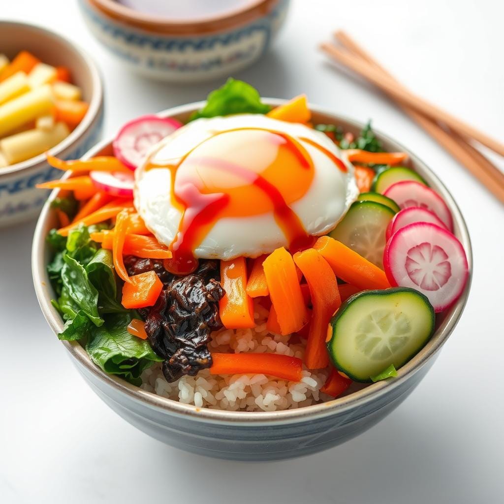 Colorful Bibimbap Korean Rice Bowl
