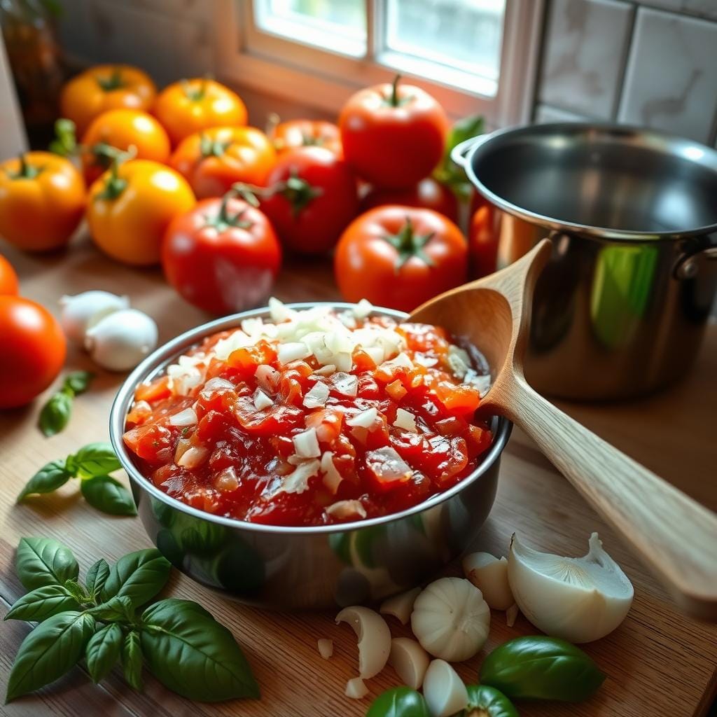 Fresh Tomato Sauce Preparation Fresh Tomato Sauce Preparation