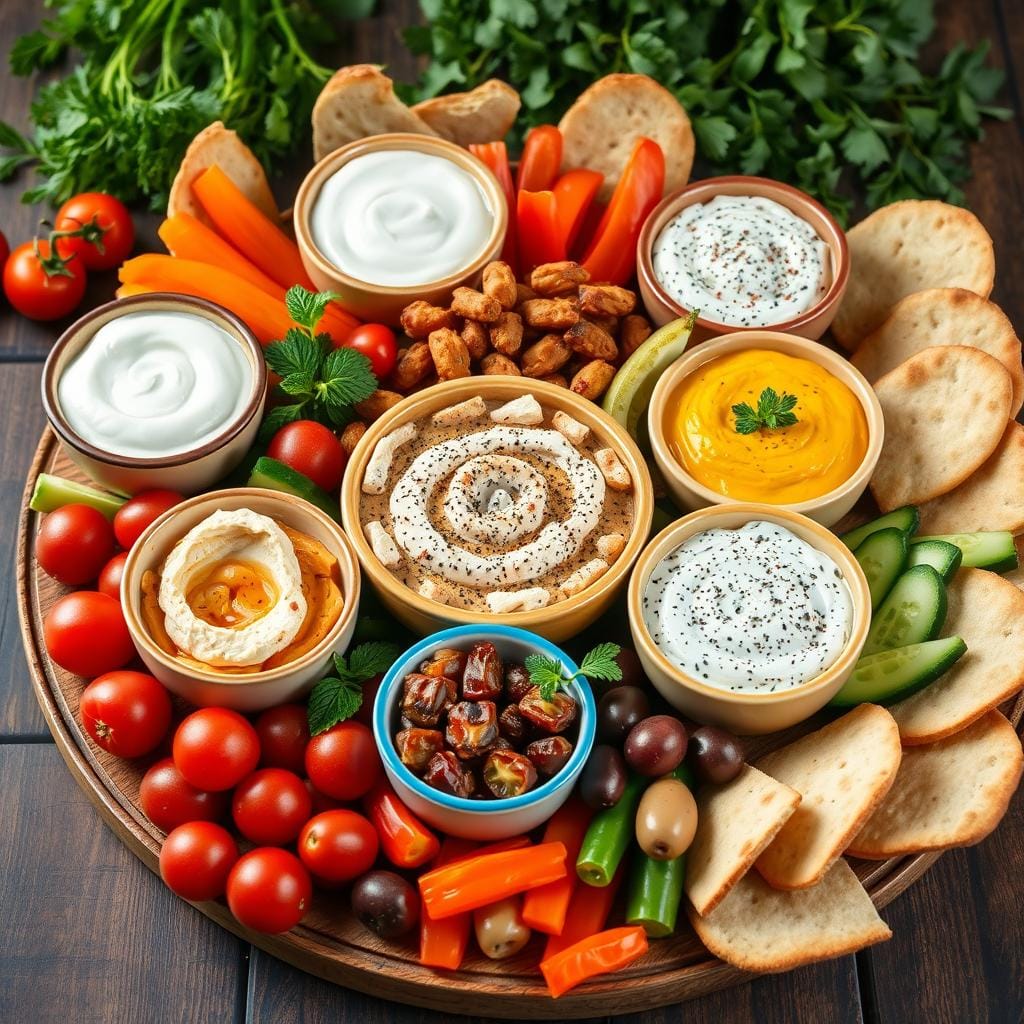 Greek Mezze Dips Platter Greek Mezze Dips Platter