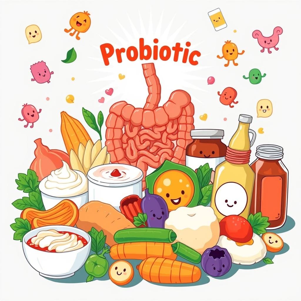 Probiotic Benefits Illustration