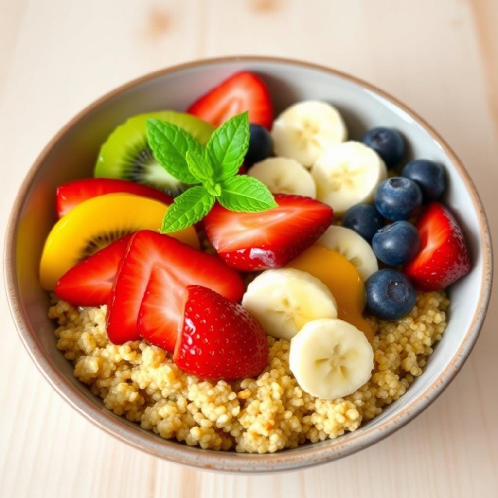 Quinoa Breakfast Bowl with Fresh Fruits Quinoa Breakfast Bowl with Fresh Fruits