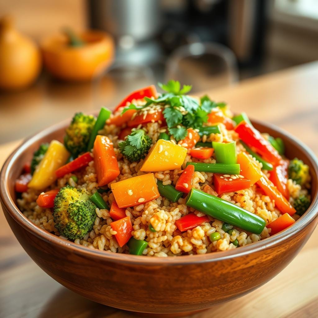 Quinoa Vegetable Stir-Fry Dinner Quinoa Vegetable Stir-Fry Dinner
