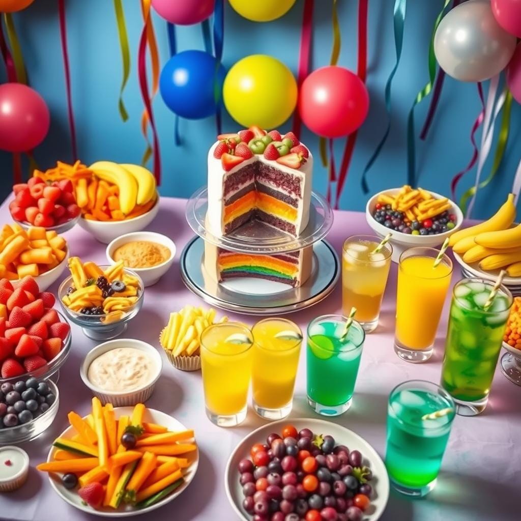 Rainbow Party Food Spread Rainbow Party Food Spread