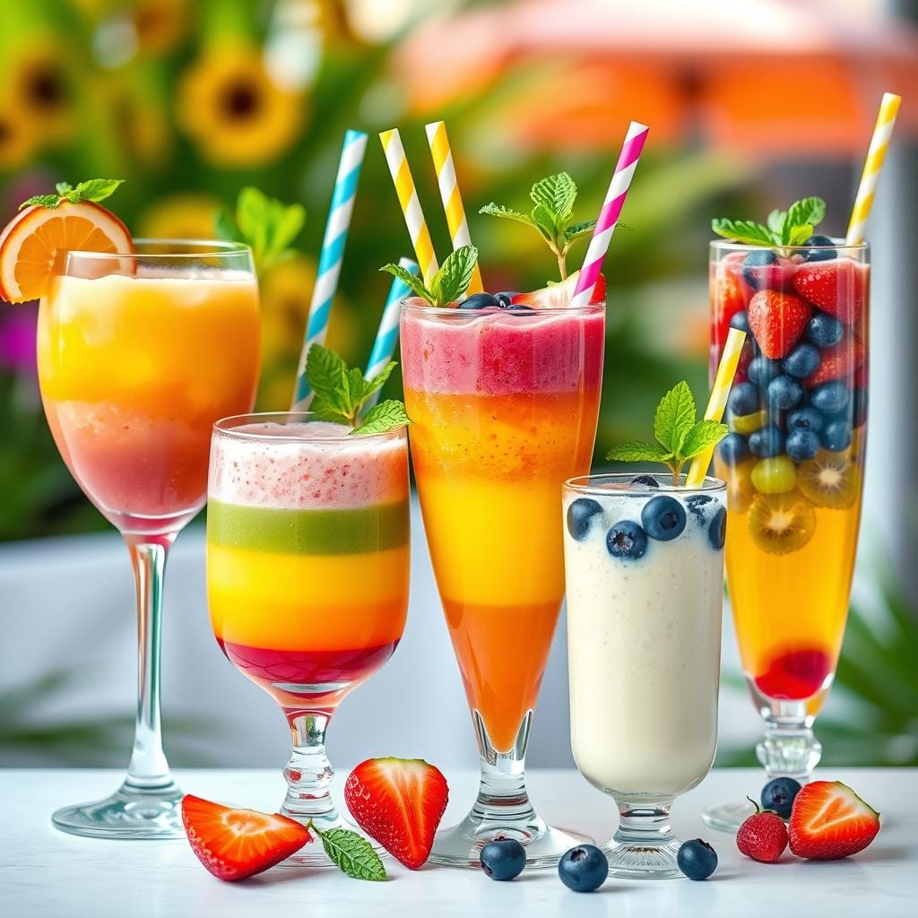 Rainbow Smoothies and Mocktails Rainbow Smoothies and Mocktails