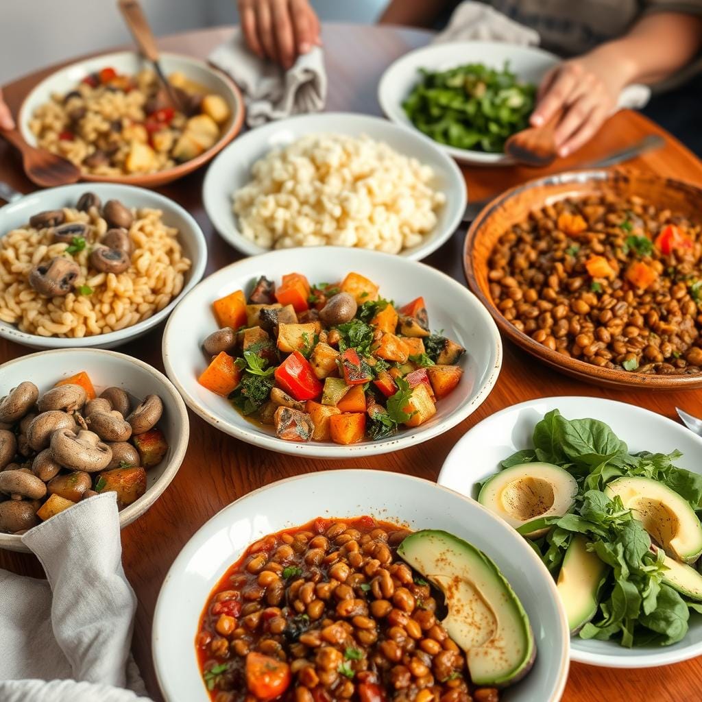 Vegetarian Comfort Food Spread